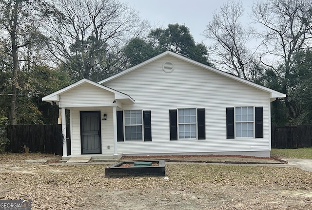 view of front of home