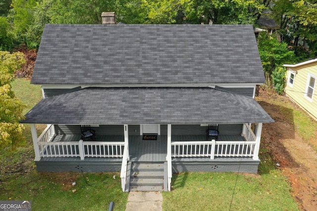 view of front of house with a porch