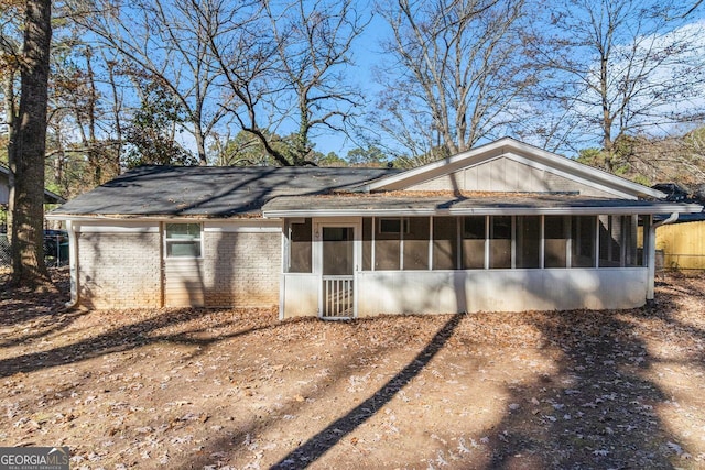 exterior space with a sunroom