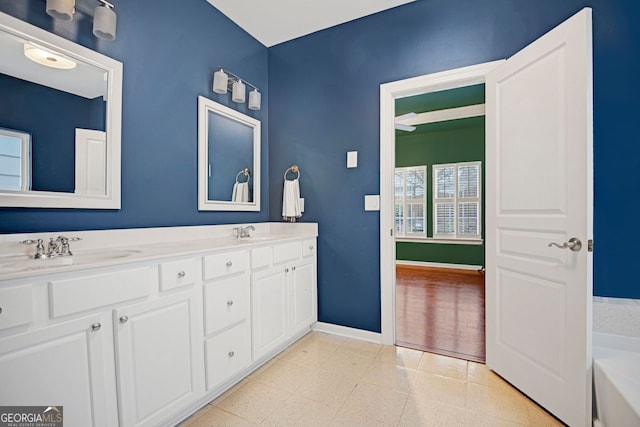 bathroom with vanity