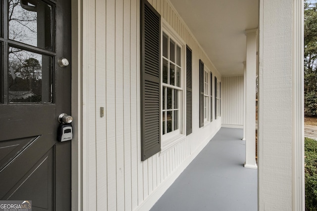 view of doorway to property