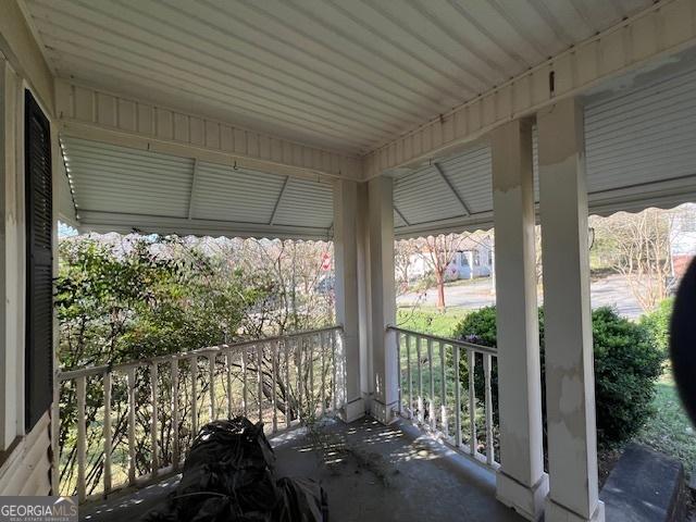 exterior space featuring covered porch