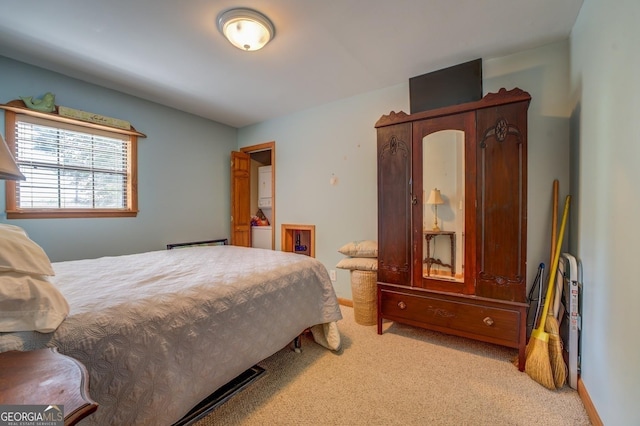 view of carpeted bedroom