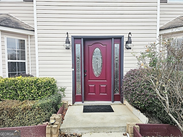 view of doorway to property