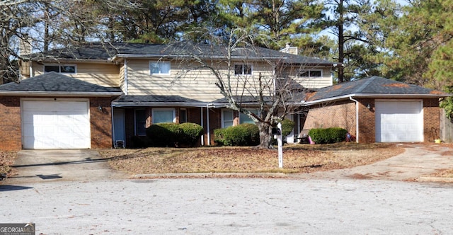 view of property with a garage