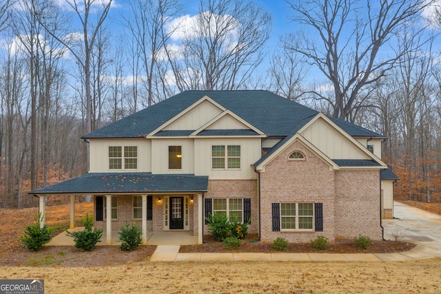 view of front of property with covered porch