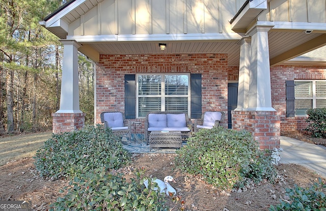 view of patio featuring covered porch