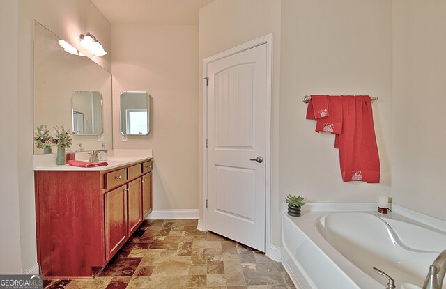 bathroom featuring separate shower and tub