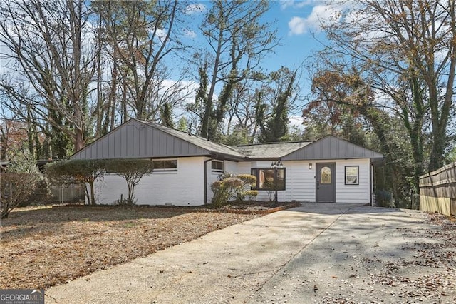 view of ranch-style home