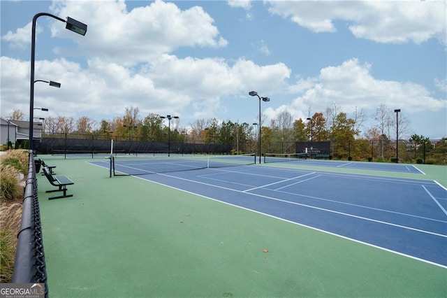 view of sport court featuring basketball court