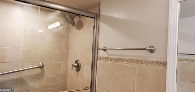 bathroom with walk in shower