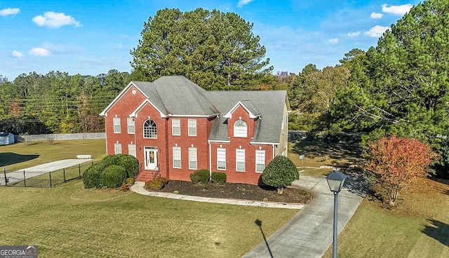 view of front of house with a front yard