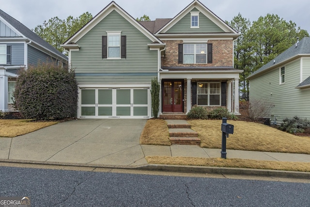 view of front of home featuring a garage