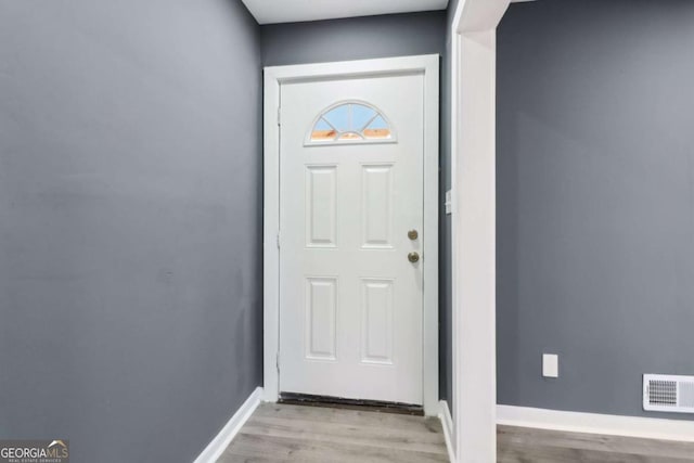 entryway featuring light wood-type flooring