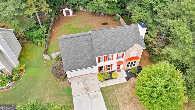 birds eye view of property