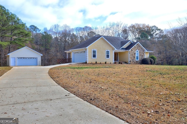 ranch-style house with a garage