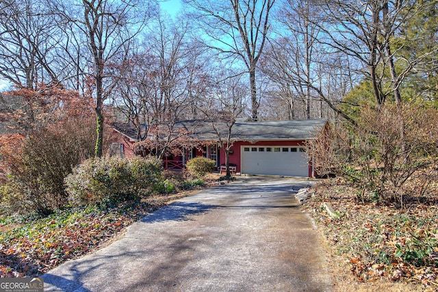 view of front of house featuring a garage