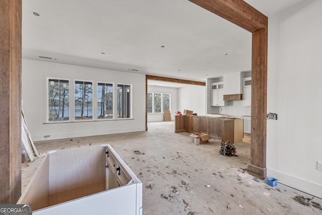 kitchen featuring white cabinetry