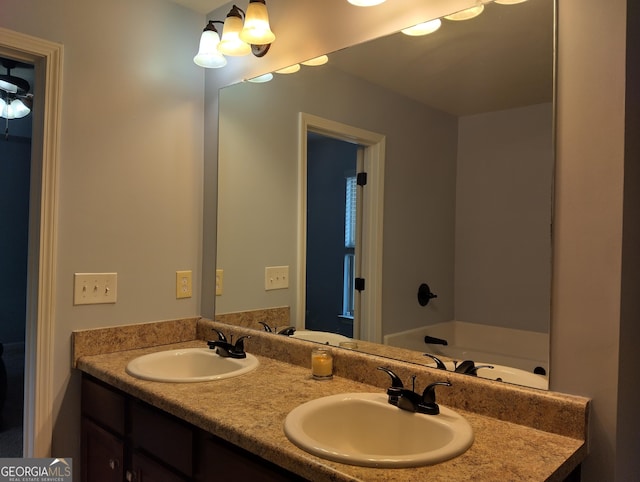 bathroom with vanity