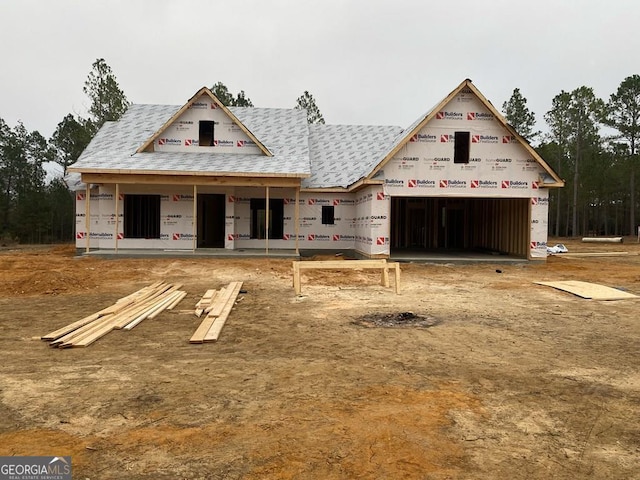 view of unfinished property