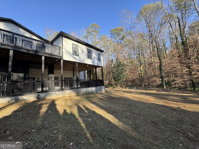 exterior space featuring a deck