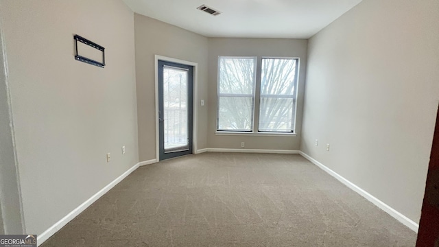 view of carpeted empty room