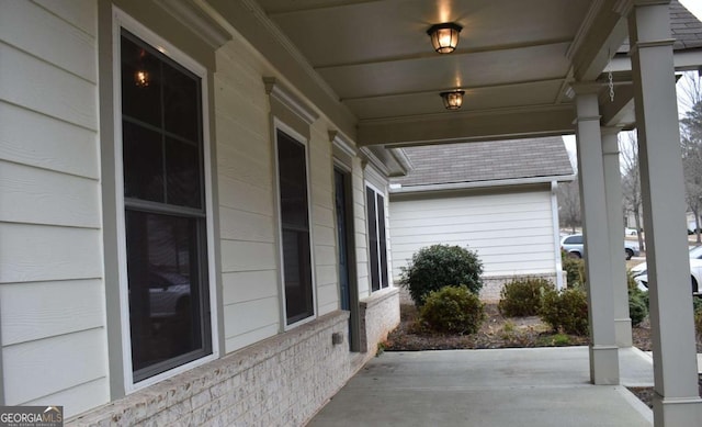 view of patio / terrace with a porch