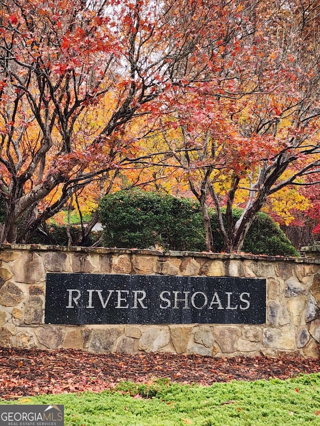 view of community sign