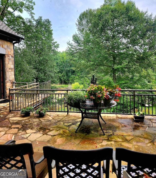 deck with a patio area