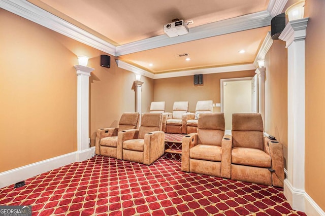 workout area with wood-type flooring and crown molding