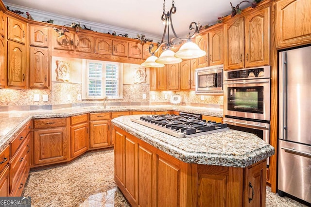 kitchen featuring dishwasher, light stone countertops, decorative backsplash, and sink