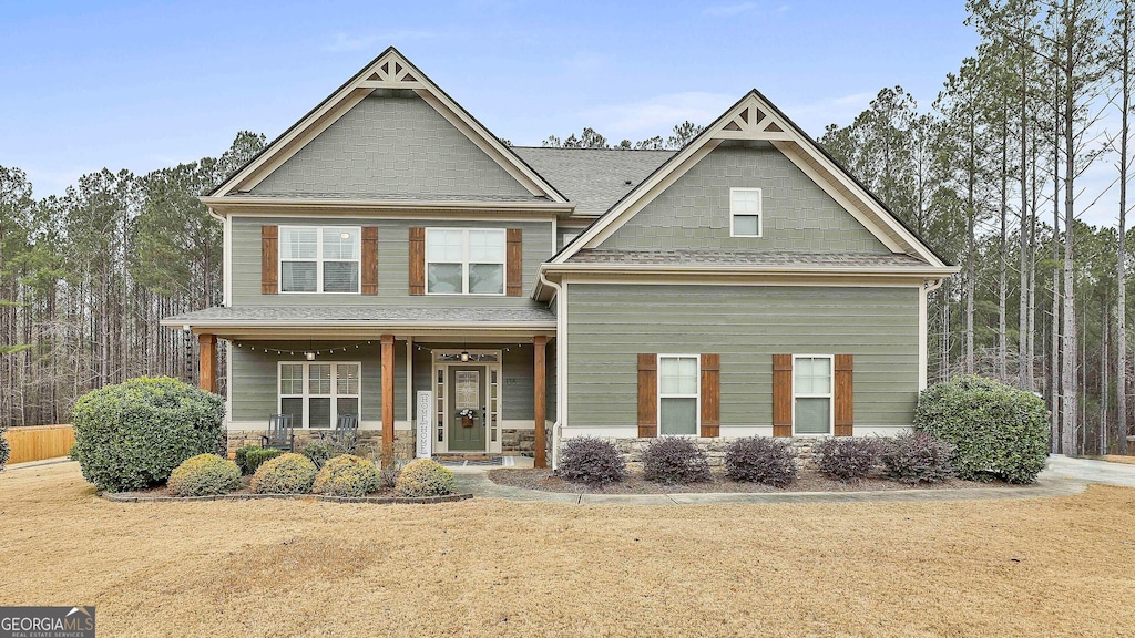 view of craftsman inspired home