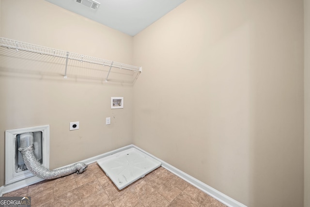 laundry room with washer hookup and hookup for an electric dryer