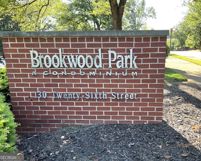 view of community sign