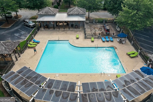 view of pool with a patio