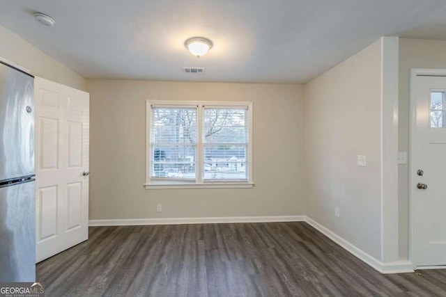 interior space featuring dark hardwood / wood-style flooring