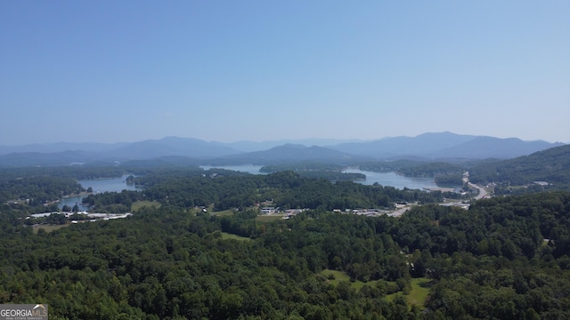 property view of mountains featuring a water view