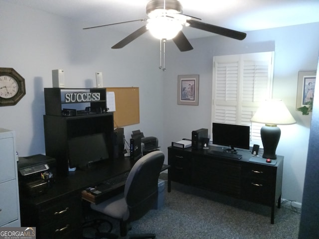 office with ceiling fan