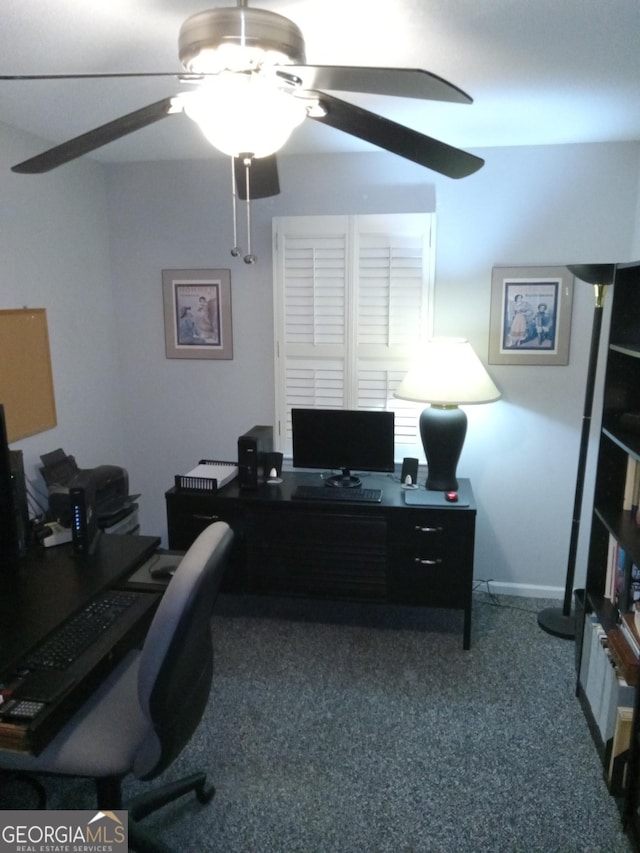 home office featuring carpet