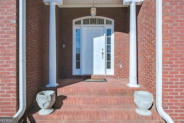 view of exterior entry