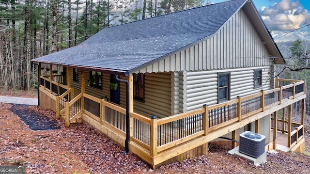 view of outdoor structure with central AC unit