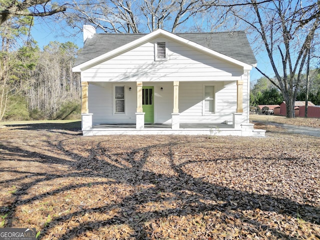 bungalow-style home with a porch