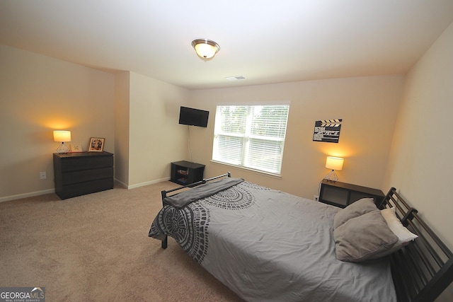 bedroom with carpet