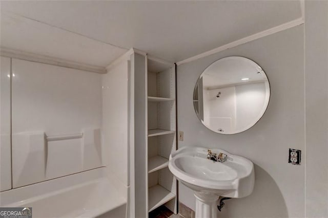 bathroom featuring sink and shower / bathing tub combination