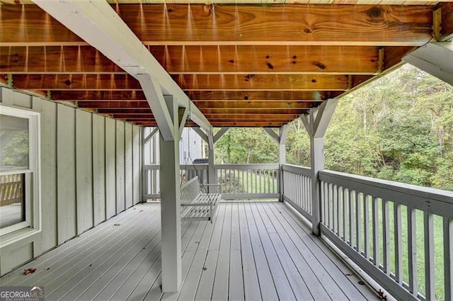 view of wooden terrace