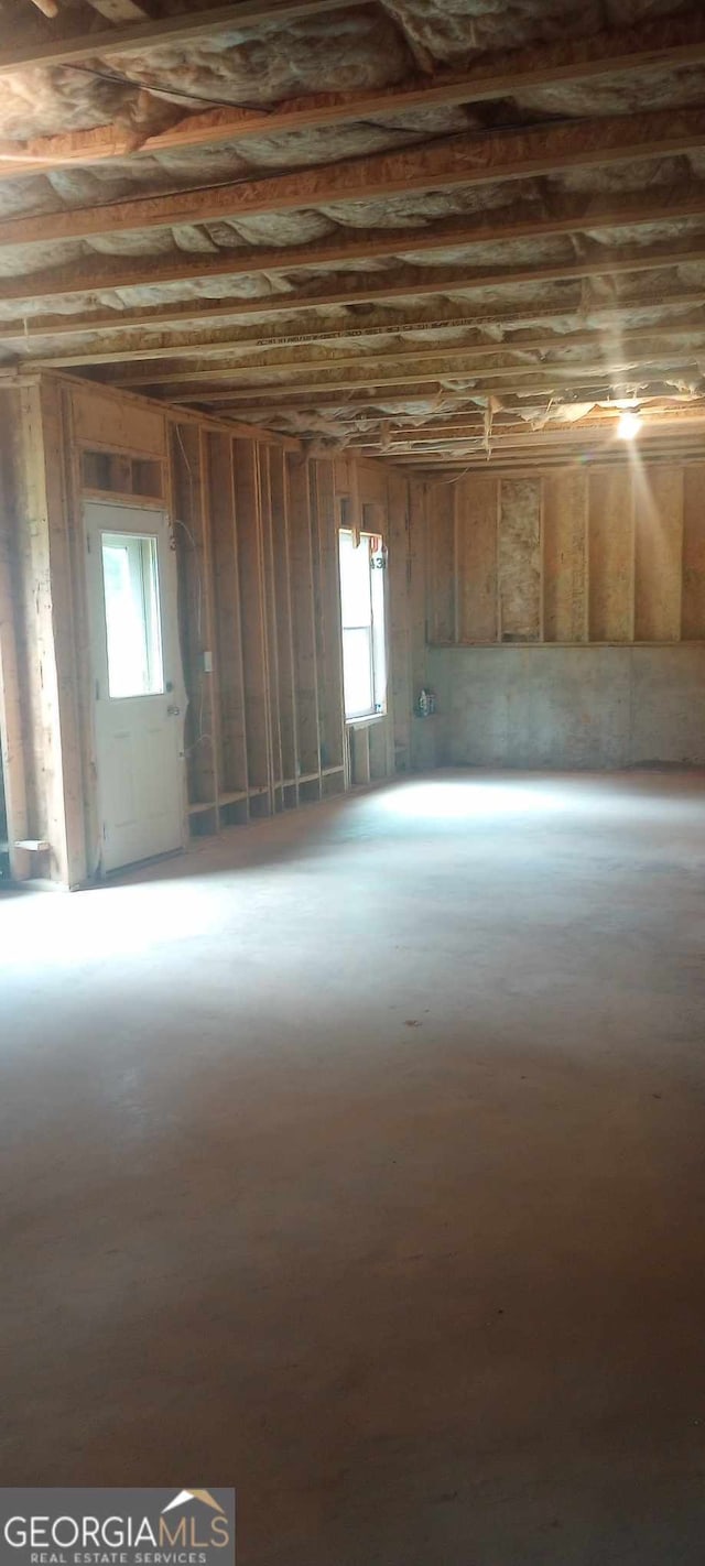 basement with a wealth of natural light