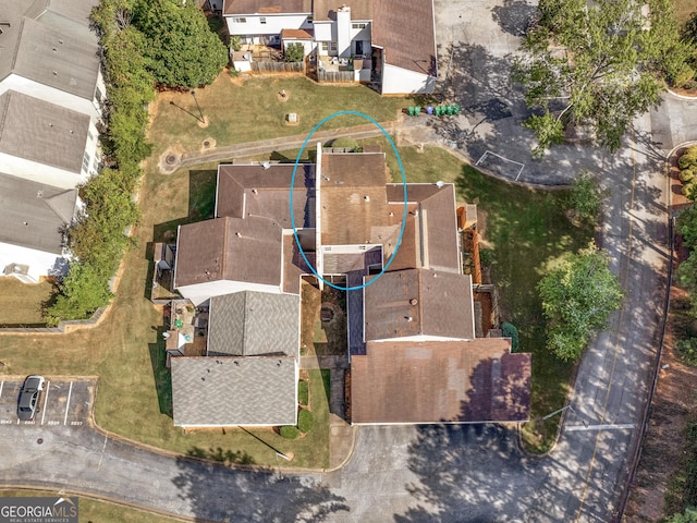 bird's eye view featuring a residential view