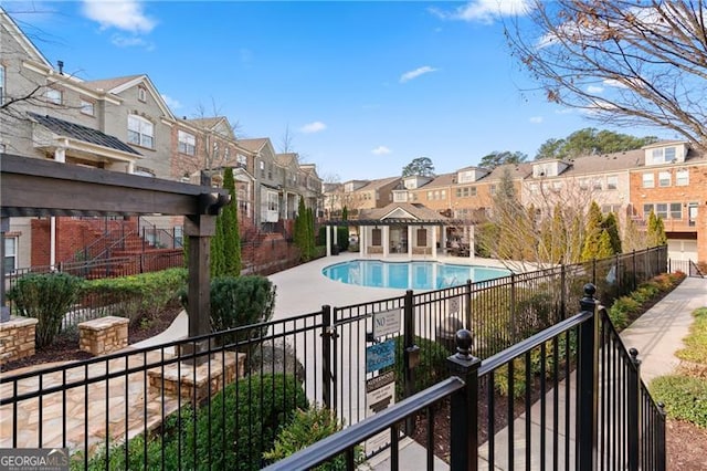 view of pool featuring a patio area