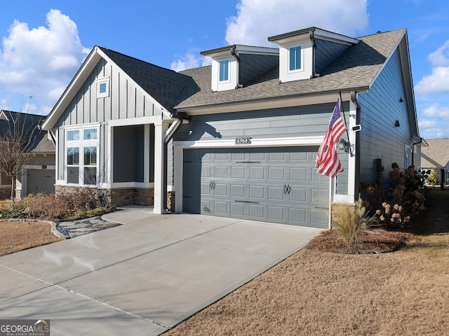 view of front of home featuring a garage