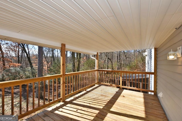 view of wooden deck